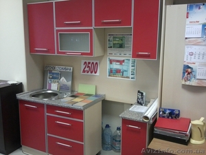 кухня прямая в алюм. рамке с мойкой и сушкой #264910