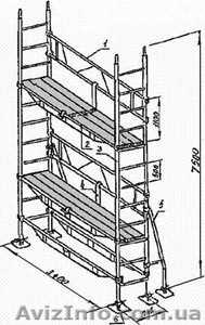 Леса строительные (фасадные) рамные, клино-хомутовые. Аренда в Виннице. #259504