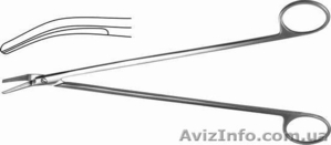 Н-28Т Ножницы сосудистые,  вертик. изогнутые под углом,  250 мм  #261380
