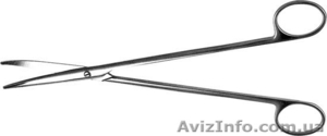 Н-8 Ножницы д/рассеч .мягких тканей в глуб. полост.,  вертик.изогнут.,  230 мм #261340