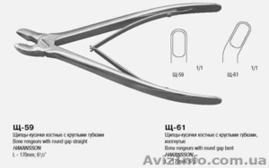 Щ-59 Щипцы-кусачки костные с круглыми губками прямые 170 мм #261477