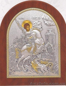 Иконы с нанесением  серебра 998 пробы. #250571