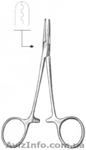 З-68 Зажим кровоостанавливающий зубчатый прямой № 1,  158 мм Бильрот #261294