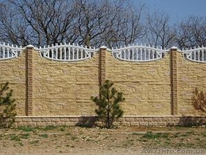 Заборы,  ограждения бетонные декоративные,  профильные,  каменные,  Сетка - рабица #295822