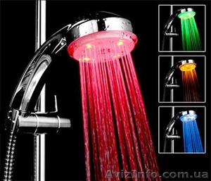 Разноцветная подсветка воды для душа или крана Aqua Show #297588