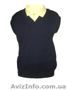 Трикотажные жилетки,  безрукавки для школьников. Спецодежда #299586