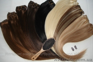  Натуральные Волосы на заколках  #331895