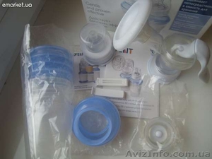 Молокоотсос ручной Philips AVENT c системой хранения VIA   подарок #312354