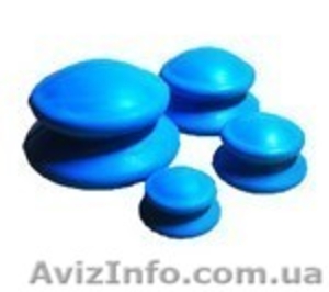 Массажные банки 4 шт. — (Антицеллюлитные резиновые вакуумные)  #336515