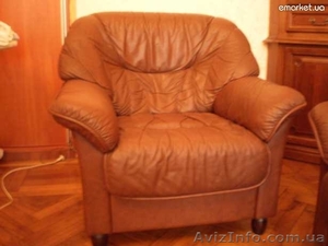 Диван и кресло кожа срочно !!! #314815
