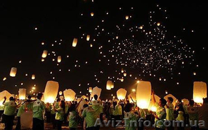 Летающие небесные фонарики #312806