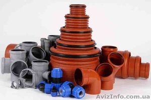 трубы для водоснабжения ПЭ-80,  ПЭ-100,  ПВХ,  для канализации и комплектующие #357693