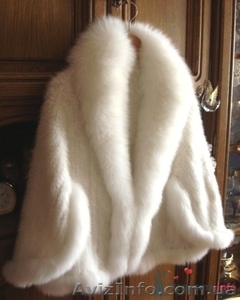 Норка вязаная белая #340402