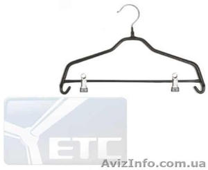 Вешалки плечики обрезиненные с прищепками #356567