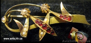Старинная золотая брошь #349840