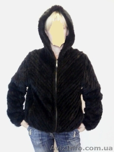 полушубок вязаная норка #340395