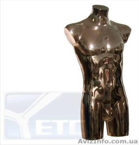 Манекен торс мужской хром #376142