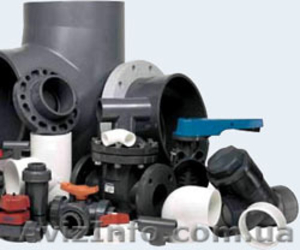 Трубы,  муфты,  шаровые краны,  обратные клапана,  фланцы с ПВХ и ХПВХ #386135