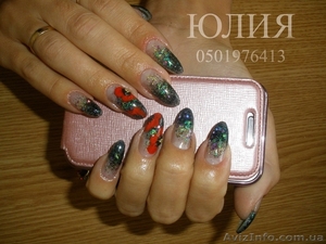 Наращивание ногтей,  гель #382165
