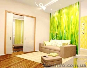 Венецианская штукатурка,  оклейка обоями #397258