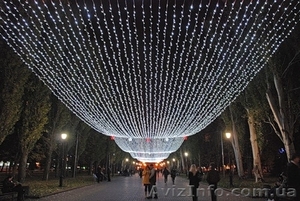 купить гирлянду праздничную, новогоднюю, оформление фасада гирляндами #416459