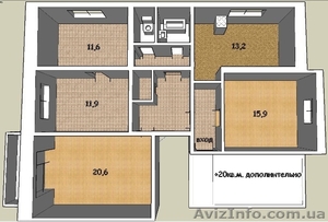Продам 4-х ком. квартиру на Большом Фонтане. #398101