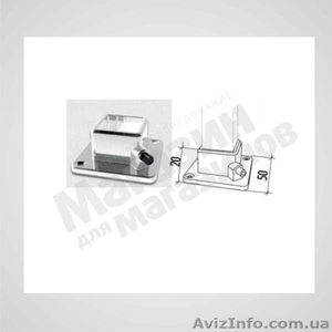 Пятка к хромированной квадратной трубе #405529