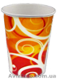 Картонный стакан (белый и с типовым рисунком) #415018