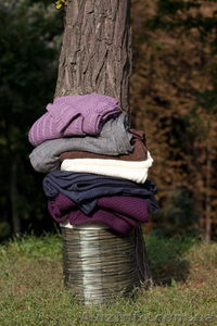 Плед,  Вязанный плед. Текстиль для дома. #402235