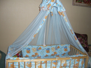 Кроватка+НОВЫЙ матрас+защита с балдахинином #398033