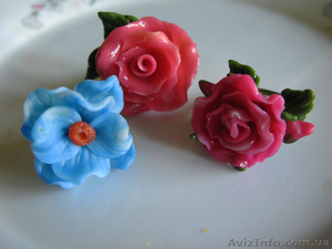 Заколки,  серьги,  кольца ручной работы #430140