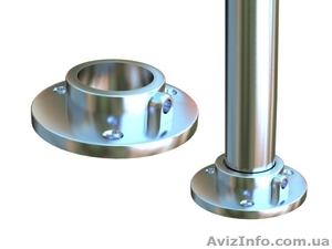 Пятка для трубы хром,  торговая мебель #447333