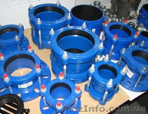 UNISOLID - трубные и трубно-фланцевые чугунные соединители для трубопровода Гебо #442449