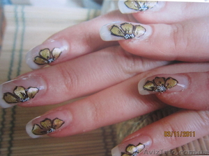 Наращивание ногтей акрилом,  материалами «Blaze»,  «Sharlin». Качество гарантирова #429106