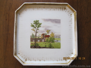 фарфоровый восьмигранный поднос #437435