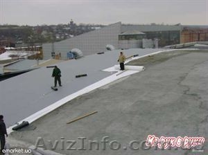работы по мягкой кровле,  ПВХ мембрана,  еврорубероид #444200