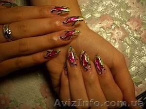 Предлагаю наращивание ногтей современными материалами по гелевой техно #440441