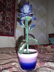 Бисерные изделия (цветы и пасхальные яйца) #456759