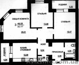 Продам 3х ком. кв-ру в новом сданном доме на Таирово,  сост. от строителей. #473905