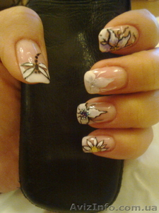 наращивание ногтей гель + камуфлирующий гель #460629