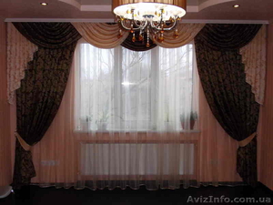 Шторы,  гардины,  ламбрекены,  жесткое бандо,  витражи,  римские шторы. #491351