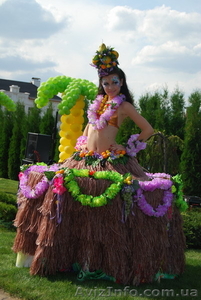 Гавайские леи,  юбки,  заколки,  венок на голову. #509106