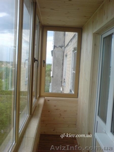 Балкон под ключ Киев, остекление металлопластиковыми окнами, сварка выноса балкона #494812