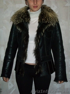 Продам дубленку с мехом енота #505423