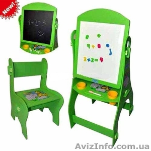 Мольберт деревянный со скамейкой #511883