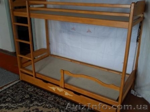 Двухъярусная кровать новая из дерева ольха. #490085