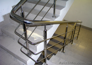 перила ограждения из нержавеющей стали и стекла #556191