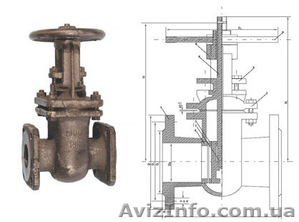 Задвижка чугунная 30ч6бр #557442