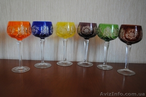 Элитные хрустальные немецкие бокалы ручной работы #553323