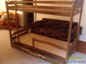 Двухярусная кровать деревьянная новая . #544658